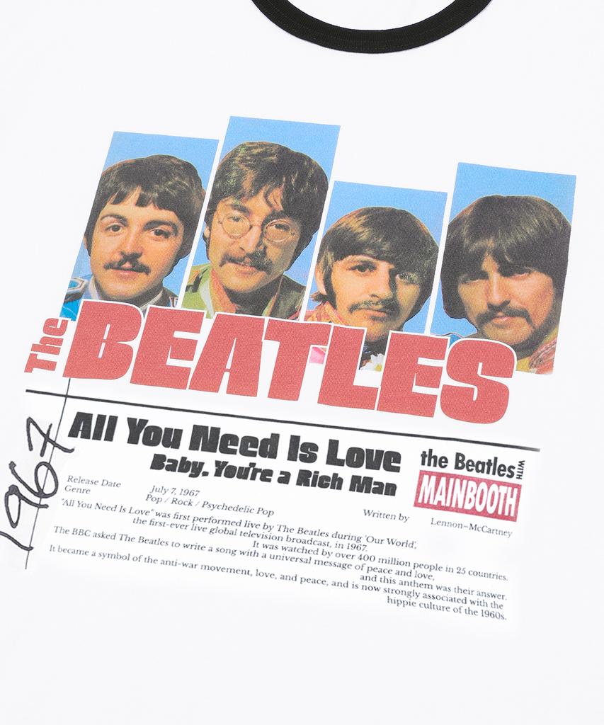 MAINBOOTH [Beatles] Koszulka Love (Biały)