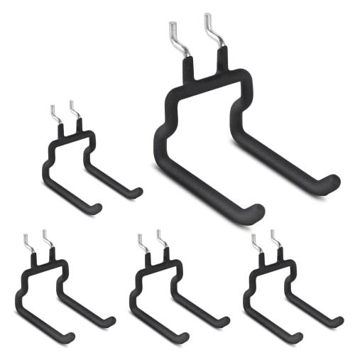 Pack of 5 Pegboard Hooks, Perforated Board Hooks, U-Shaped, for Punching Boards, Hanging Racks, Perforated Boards, Fixing Hardware, Product Display, D