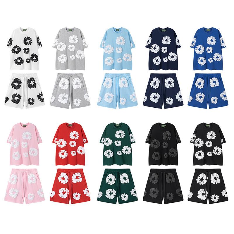 Fleece-Lined Denim Tears Hoodie & Sweatpants Set Inspired by Kanye's Style