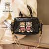 New Women's Bag Cartoon Couple Cat Handbag Cute and Stylish Single Shoulder Crossbody Bag
