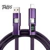Talos Multi-Level High-Power Data Cable, Fast Charging Up To 100W, USB Type-C 8-Pin Charger Cable with Real-Time Digital Display, Durable Braided for