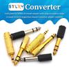 Stlxy 2Pcs Adapter Converter Speaker 6.5mm Male To 3.5mm Audio Stereo/mono Jack Female To 2 RCA Male Audio Jack Connectors