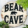 Bear Cave Aluminum Sign Vintage Rustic Cabin Bar Wall Decor X Inch
