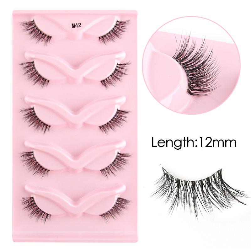 YSDO Half Lashes 5/7/10 Pairs Half False Eyelashes Soft Natural Cat Eye Lashes Makeup 3D Mink Eyelash Extension Fluffy Faux Cils