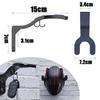 1/2PC Wall Mount Motorcycle Helmet Hook Racks Multifunctional Home Luggage Jacket Holders Black Sports Gear No-Drill Safe Hook