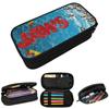 Jaws Great White Dangerous Shark Movie Pencil Case for Kids Gifts Pen Box Pencil Bag Stationery Supplies Pen Holder Bag