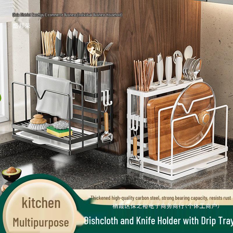 Multifunktionaler Küchenmesser-, Essstäbchen- und Schneidebretthalter