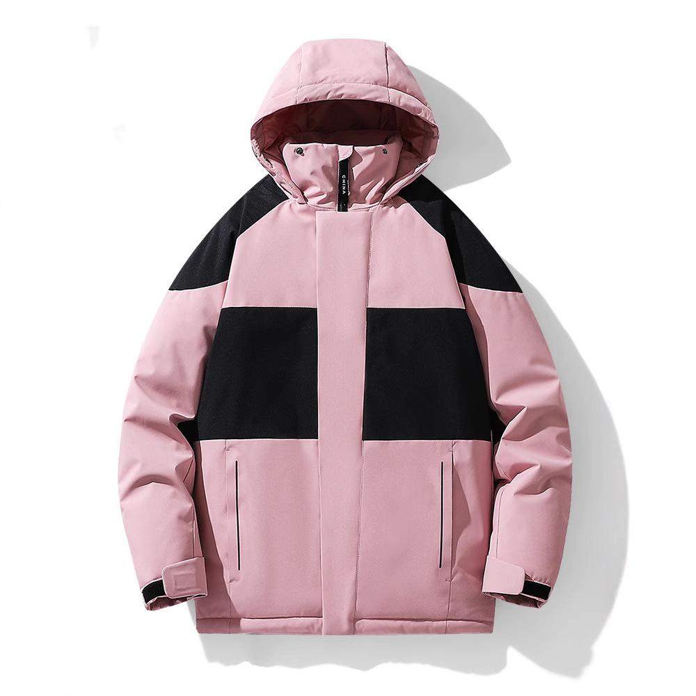 Winter Couple's Cotton-padded Clothes Are Warm and Thickened, and Men's and Women's Sports Cotton-padded Jackets Are The Same.