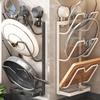 Hanging Kitchen Basket Wall Mounted Sturdy Plastic Wire Organizers for Living Room Closet 3 Grids Space Saving Designs