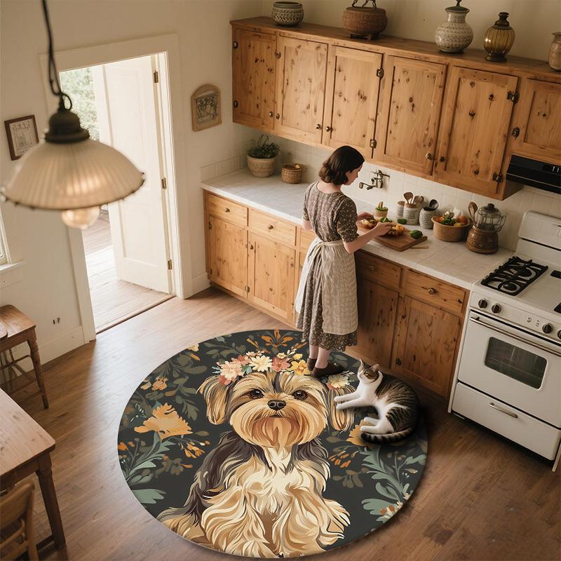 Animals,Round Area Rug,Carpet Rug for Living Room Bedroom Sofa Playroom Decor,Non-slip Floor Mat