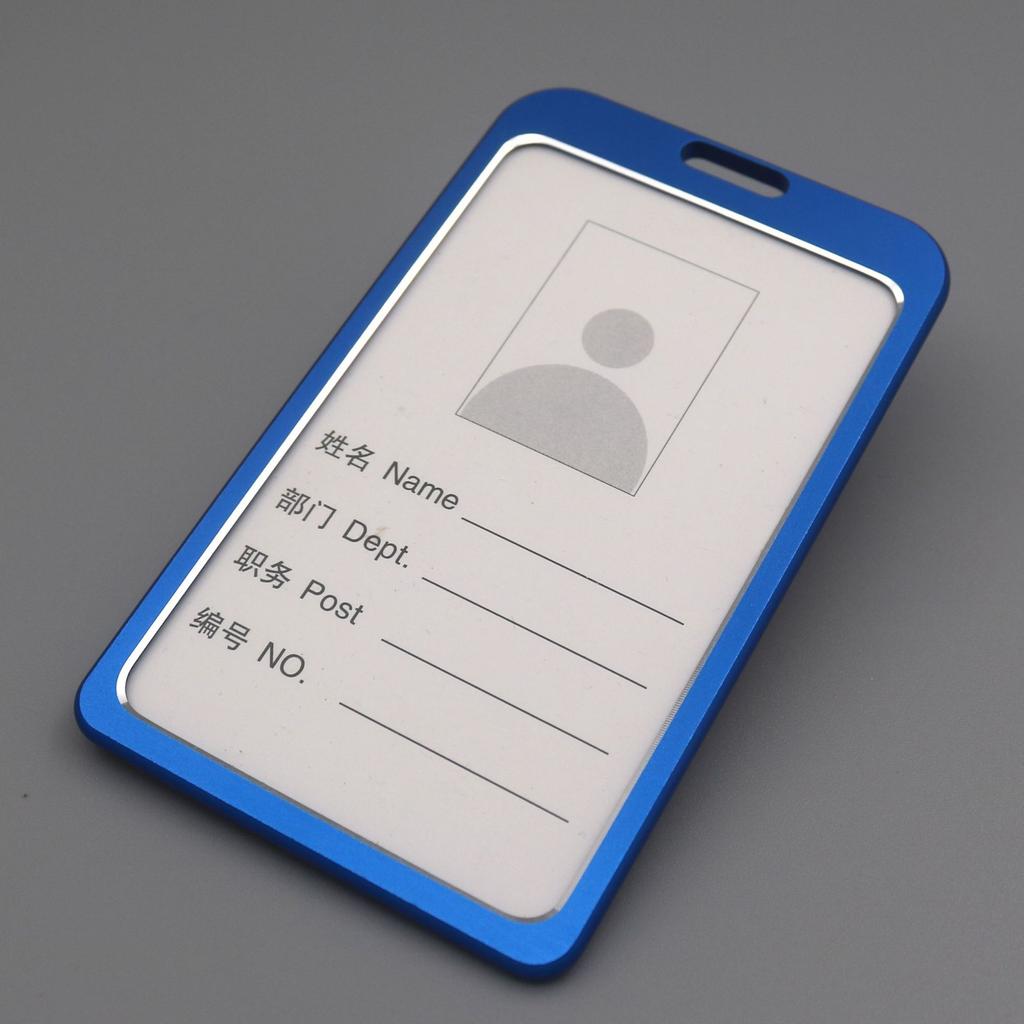 Fashion Card Cover Women Men Aluminum Alloy Work Name Card Holders Business Work Card ID Badge Lanyard Holder Metal Bags Case