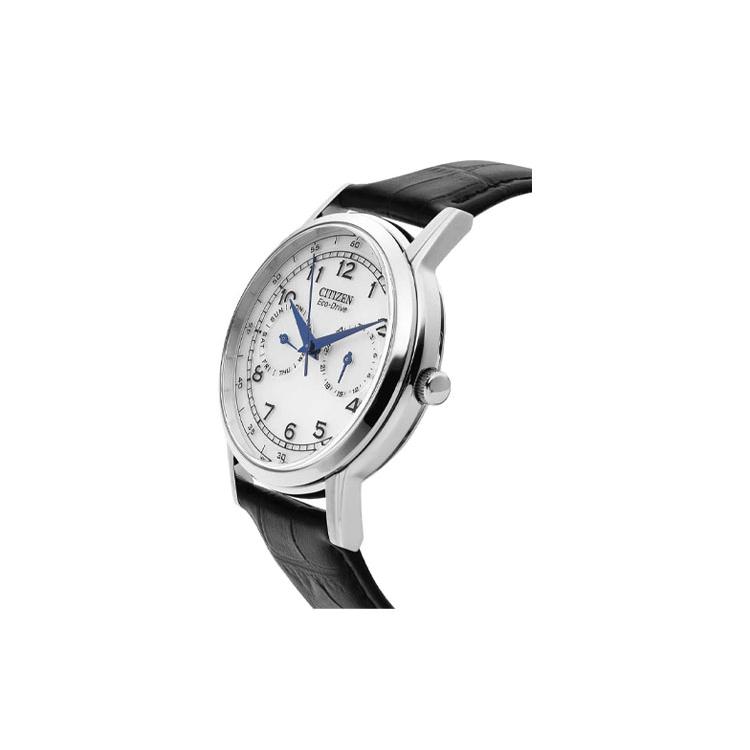 Citizen Quartz Movement Genuine Leather Strap Watch Men's Watches White Dial AO9000-06B-