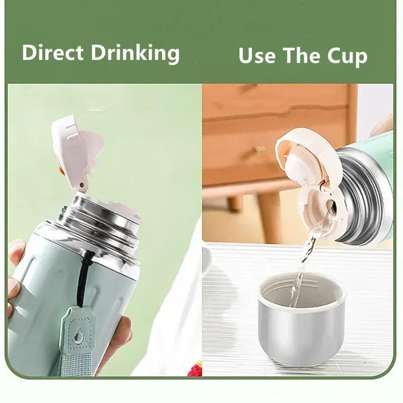 New 800ml Vacuum Flask Insulated Water Bottles Travel Thermal Cups for Hot and Cold Beverage Summer Winter Drinkware Gifts