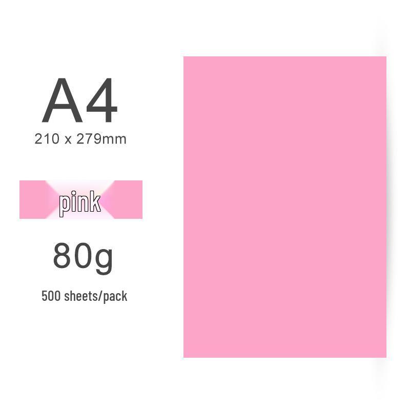A4 80g Color Copy Paper A3/A5 Carton: Red, Orange, Yellow, Green, Blue for Printing and Crafting A4 70g 2500 sheets/box розовый