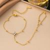 Gold-Plated Double Layer Thin Chain Stainless Steel Hand Chain Jewelry