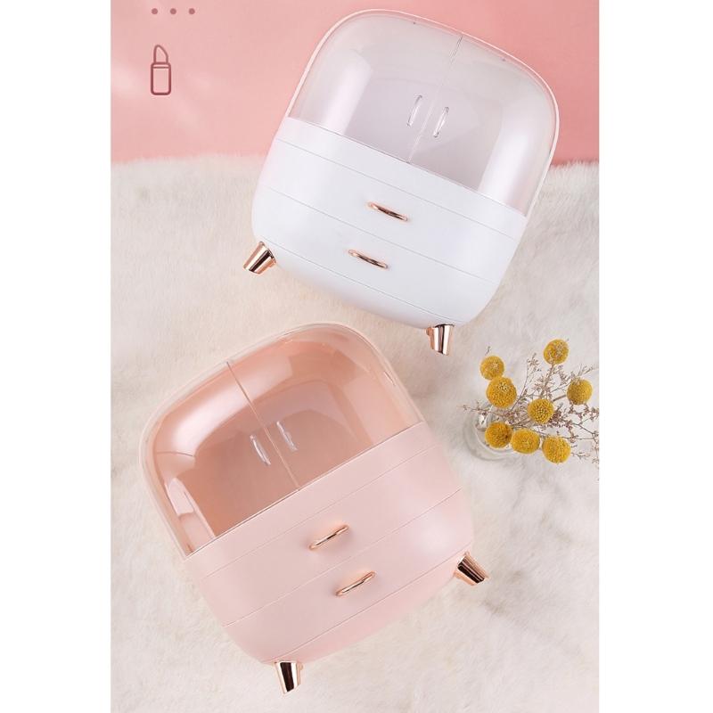 Scatola portaoggetti cosmetici con cassetti Organizer per trucco in plastica per camera da letto o bagno Strumento efficiente per la gestione dello spazio