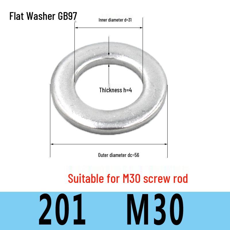 Stainless Steel Flat Washer Spacer (304/316/201) M3-M36