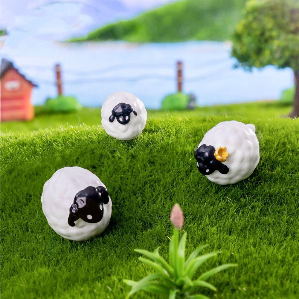 

Кукольный домик своими руками, овечка, кукольный автомобиль, украшение, миниатюрные фигурки, милые животные, статуэтка lamb