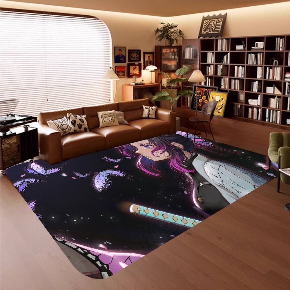 Kochou Anime Shinobu Room Mats Retro Multiple Choice Living Room Kitchen Rug Non-Slip Welcome Rug