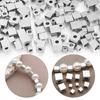 50Pcs 2.5 3 4 5 6mm Stainless Steel Beads Cube Spacer Beads Square Loose Beads For DIY Jewelry Making Necklace Bracelet Supplies