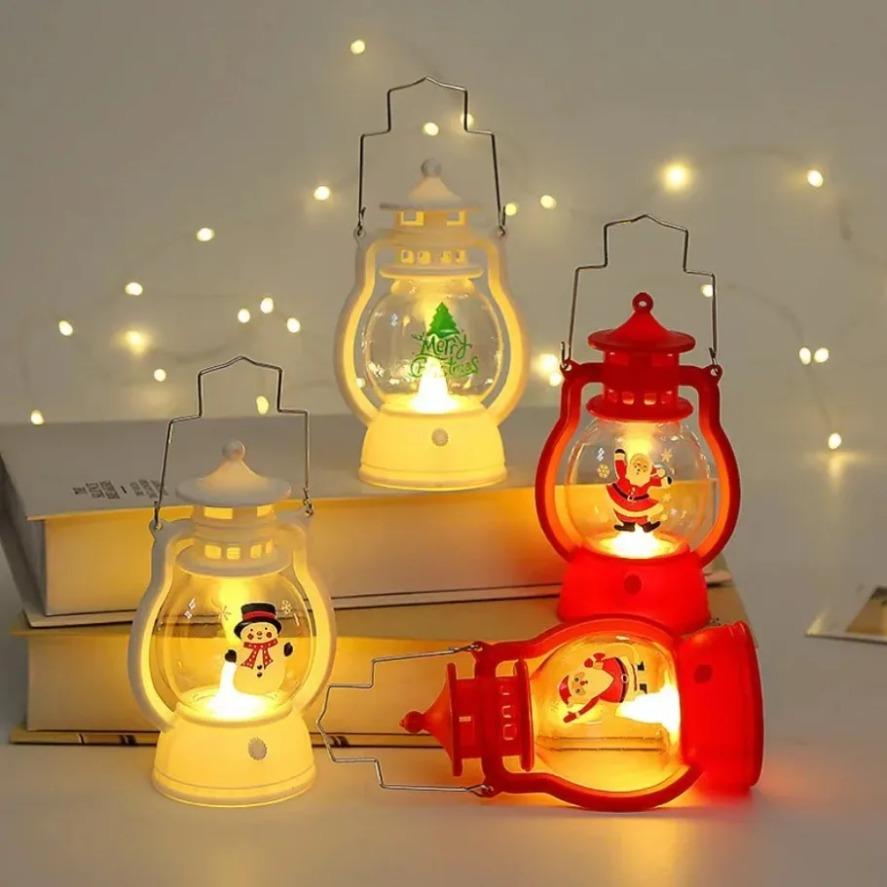 2026 Christmas Ornaments LED Lantern Light Santa Claus Merry Christmas Decorations for Home Xmas Santa for Baby New Year Gift