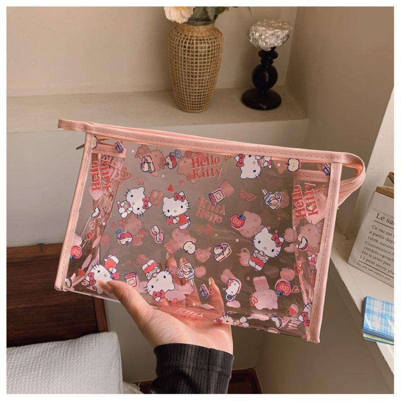 Transparent Fruity Ice Cream Waterproof Toilet Bag Cosmetic Bag Fitness Bath Beach Bag Women's Bag