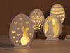 Egg Rabbit Gypsum Silicone Mold Hollow Easter Egg LED Night Light Concrete Candle Holder Resin Casting Mold Home Craft Ornaments