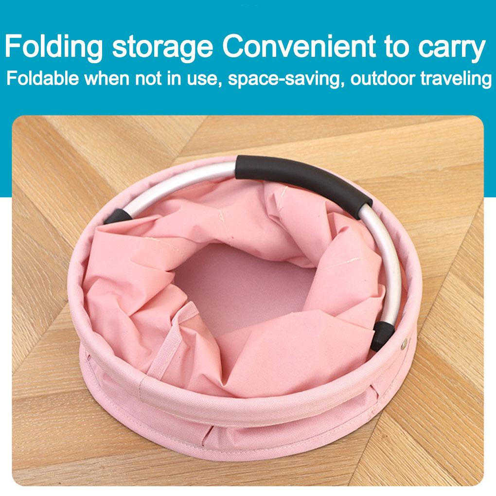 Portable Storage Basket Shopping Basket Foldable Garden Tool Basket Outdoor Picnic Basket Beach Bag Washing Bag Durable Oxford