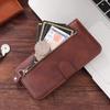 For iPhone 17 Pro PU Leather Cases with Zipper Pocket Wallet Phone Cover Stand