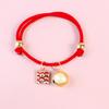 Pet Collar Chinese Style Attractive Adjustable Universal Cats Dogs Collar Necklace with Bell for Spring Festival