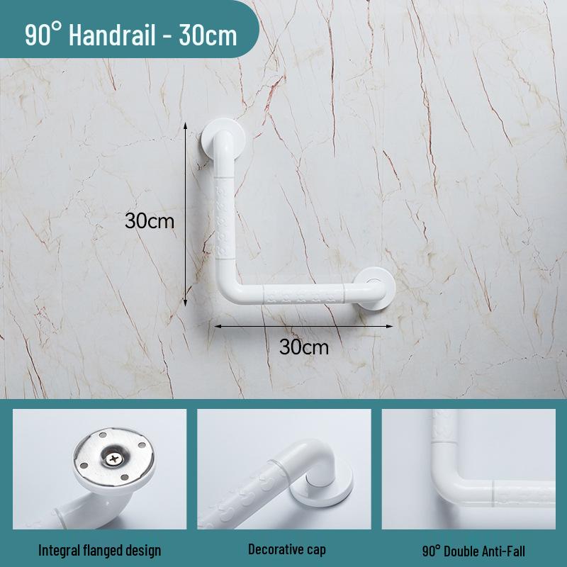 L-Shaped Non-Slip Bathroom Grab Bar for Elderly & Disabled Users