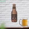Wandmontierter Holzflaschenöffner - Rustikaler Bieröffner mit Kapselauffänger für Hausbar & Küche
