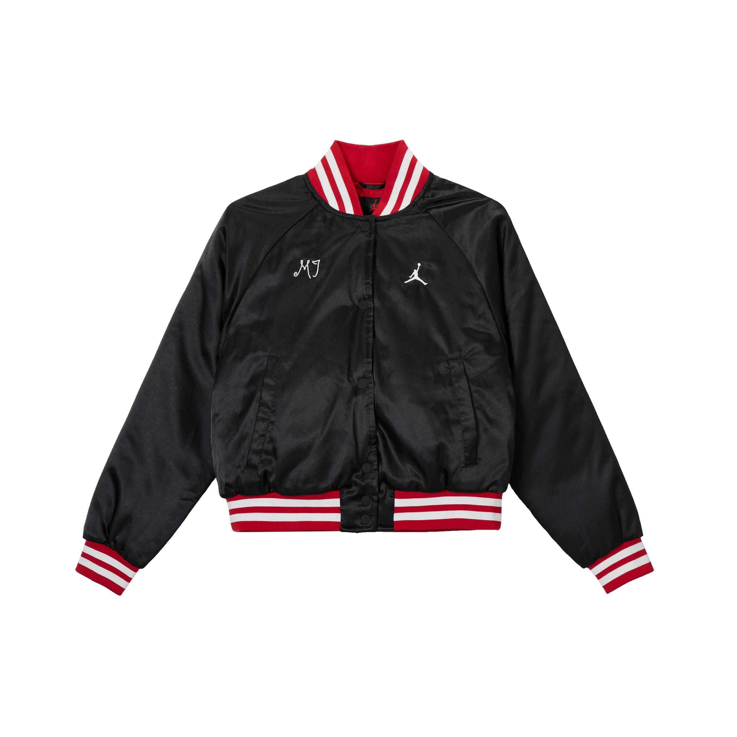(WMNS) Air Jordan Varsity Jacket Black Women s FB5154-010 L