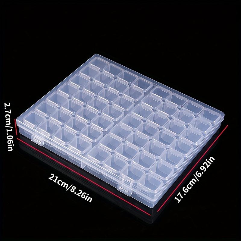 1pc Clear Painting Storage Box - 56 Grids for Nail Art, Jewelry, and Accessories - Organize and Display Your Nail Art Supplies