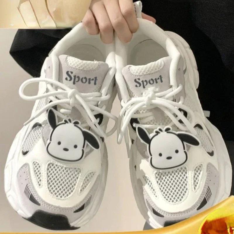 Women's Casual Shoes Breathable Wear-resistant Thick Soled Sports Shoes Fashion Mesh White Women's Shoes Sneakers Zapatos Mujer