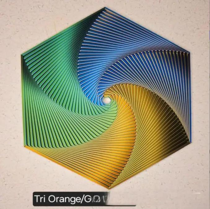 3D-Printed Fractal Fidget Hexagon 3D Printed Hexagonal Stress Relief Toys Hexagonal Fractal Ring Spiral Change Toys