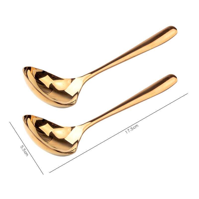 304 Stainless Steel Spoon Japanese Style Trendy Soup Spoon Long Handle Household Large Soup Spoon Short Handle Ramen Spoon