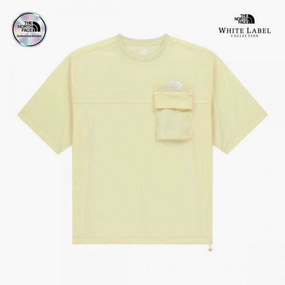 The NorTh Face Men S Ira PockeT ShorT Sleeve Round T whiTe nT7ur18l 85