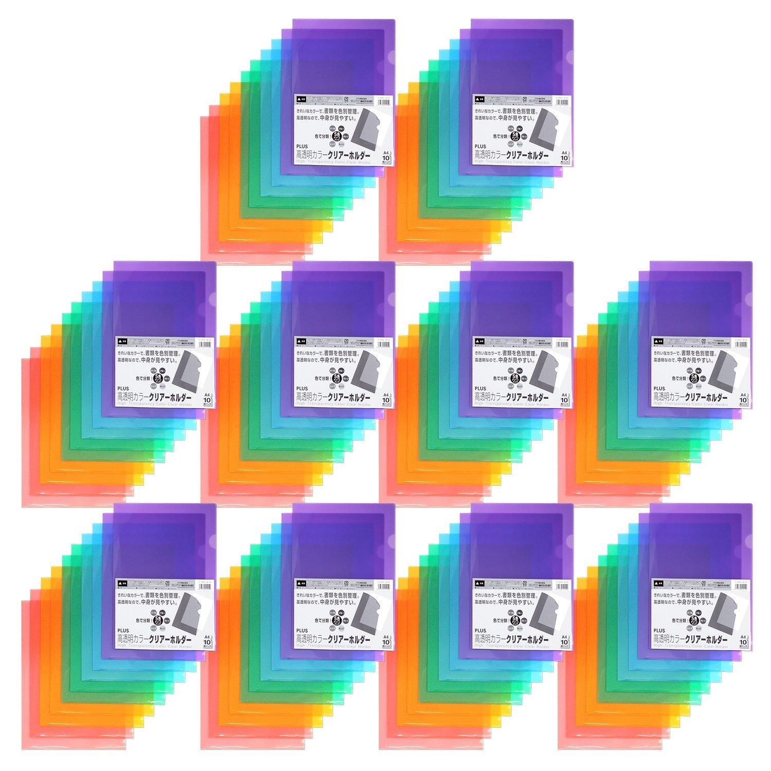 

Plus Clear Holder A4 100 sheets Pack of 5 colors x 20 sheets Color x 10 80-160