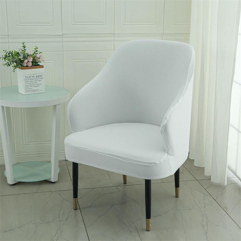 Nordic Style Computer Universal Semicircular Office with Armrests and Full-inclusive Dining Chair Cover Curved Small Sofa Cover