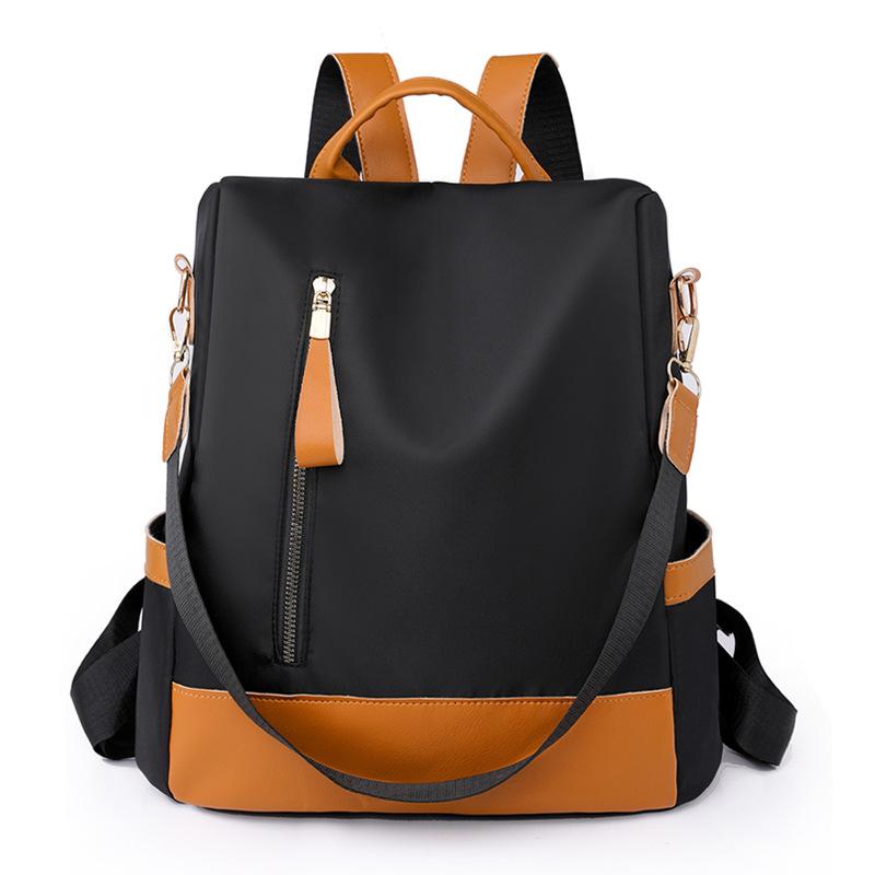 

Рюкзак с защитой от кражи, женский оксфордский рюкзак большой вместимости, школьный рюкзак для путешествий чёрный