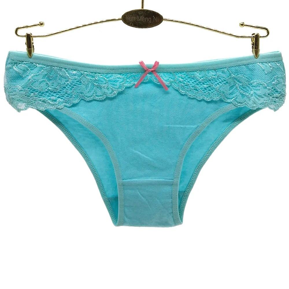 Cotton Women Briefs Sexy Lace Patchwork Panties Female Underwear Lingerie 6 Pcs/set