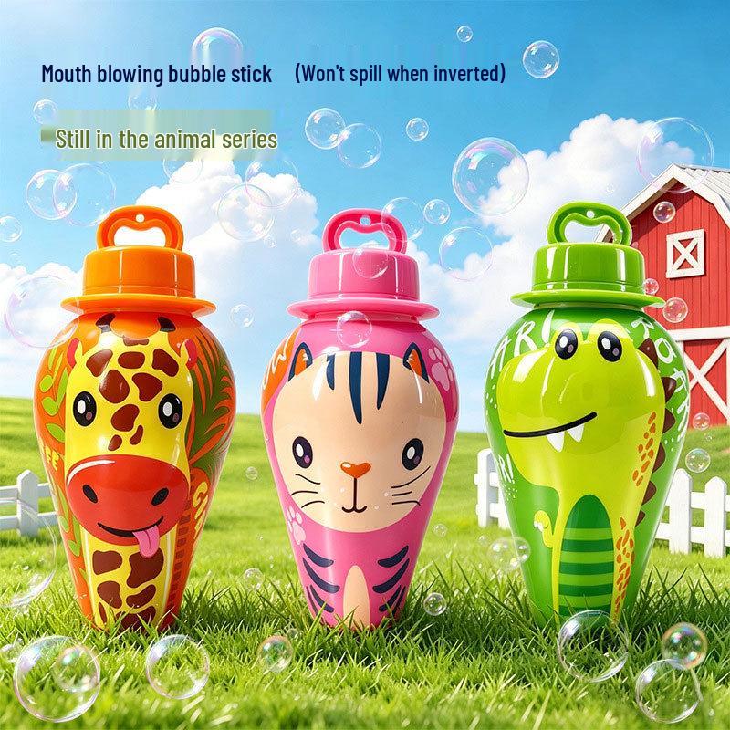 No-Spill Bubble Cup - Adorable Pet-Themed Handheld Bubble Wand for Kids' Outdoor Fun