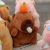 Cartoon Capybara Plüschtier Capybara Schlüsselanhänger Niedliche Flauschige Tierpuppe Geburtstagsgeschenk