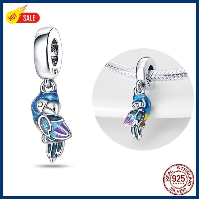 100% 925 Sterling Silver Firefly Charms Evil Eye Air Balloon Blue Charms FitNew Original Bracelet DIY Jewelry Making