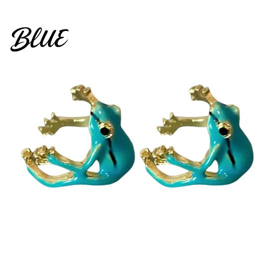 Gender-neutral Frog Ring 2Pcs Finger Rings Handmade Tree Design Bands
