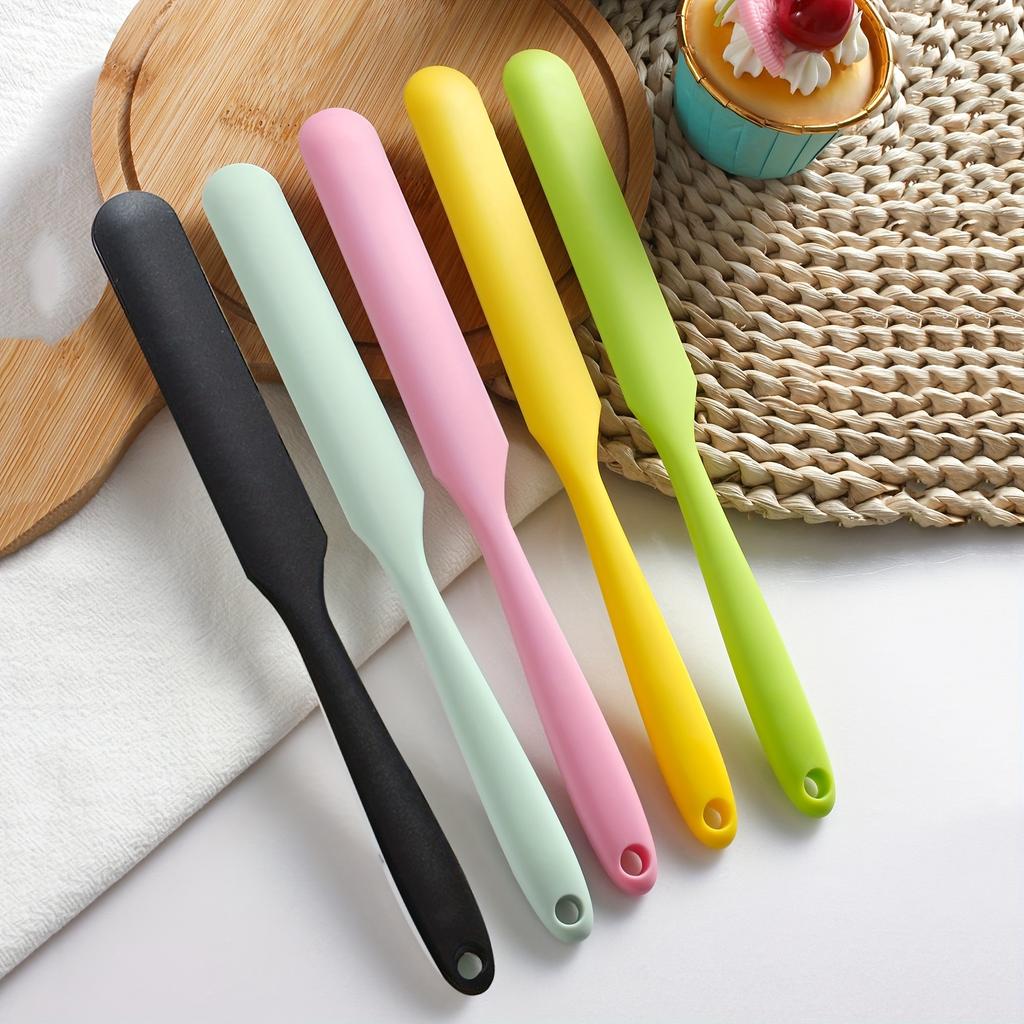 Silicone Jar Spatula Non-Stick Icing Spatula Food Grade Silicone Heat Resistant Baking Tools Kitchen Gadgets Accessories