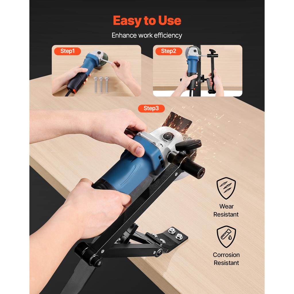 SucceBuy Lawn Mower Blade Sharpener 15° - 45° Adjustable Lawnmower Blade Sharpening Tool Compatible with Most Angle Grinders