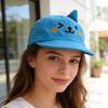 Cute Baseball Cap for Women Men Kids Sun Protection Hat with 3d Ears Embroidery Soft Cap for Daily Wear Travel Gift