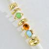 IF ME 7pcs/set Vintage Acrylic Rings For Women Men Girls Punk Gold Color Irregular Geometric Open Knuckle Joint Ring Jewelry